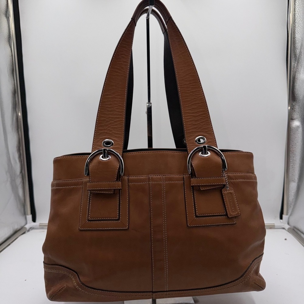Coach Soho Tan Leather  Buckle Shoulder Bag 7548 - Picture 2 of 14